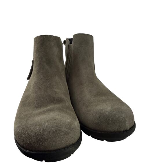 Abeo Violeta Taupe Suede Leather Ankle Boot Womens 8.5 - Picture 2 of 9